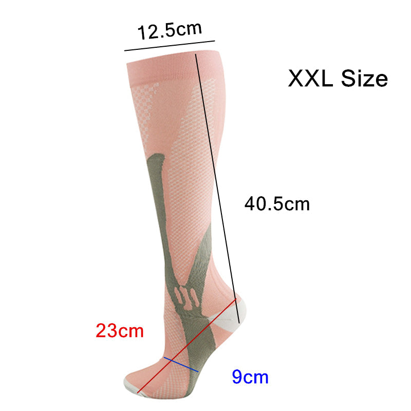 Copper Compression Socks, XXL Over-The-Calf, 1 Pair - Pink - view 4