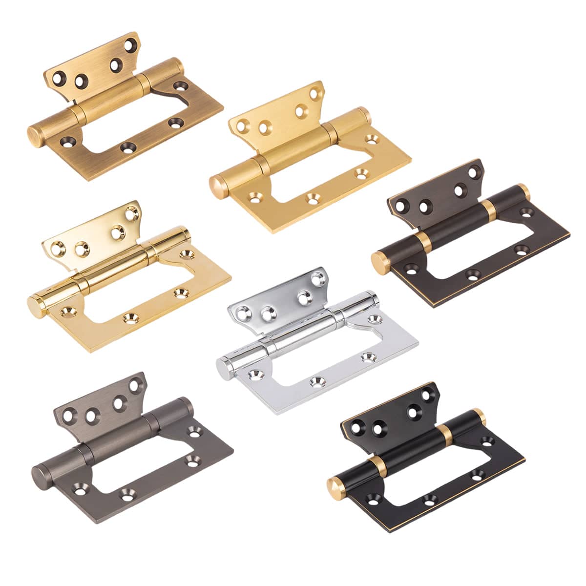 Copper Door Hinge, 3.5mm Thick Blade, Concealed Bearing - Antique Bronze - view 3