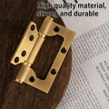 Copper Door Hinge, 3.5mm Thick Blade, Concealed Bearing - Brass - view 5