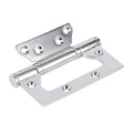Copper Door Hinge, 3.5mm Thick Blade, Concealed Bearing - Bright Silver