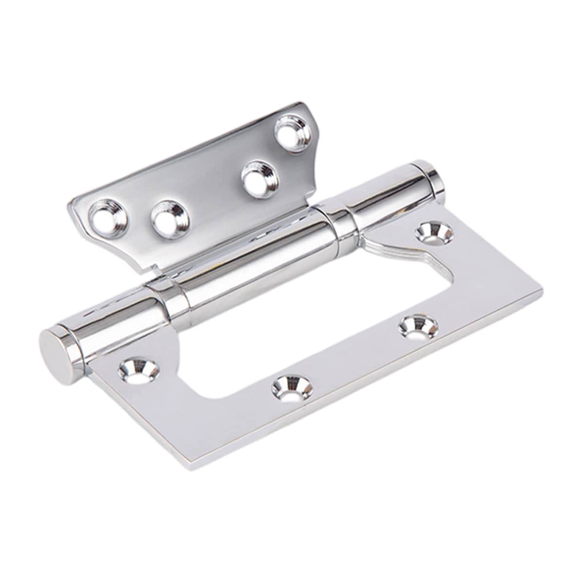 Copper Door Hinge, 3.5mm Thick Blade, Concealed Bearing - Bright Silver