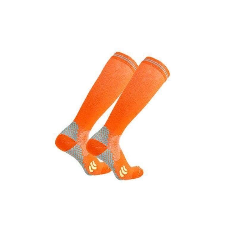 Copper Infused Knee High Compression Socks, 1 Pair - Orange