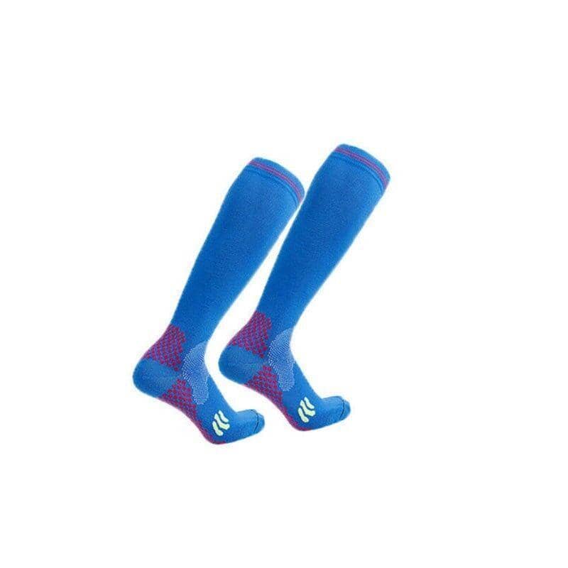 Copper Infused Knee High Compression Socks, S/M, 1 Pair - Blue