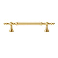 Copper Wardrobe Door Handle with Turned Ends - 128mm