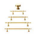 Copper Wardrobe Door Handle with Turned Ends - 128mm - view 3