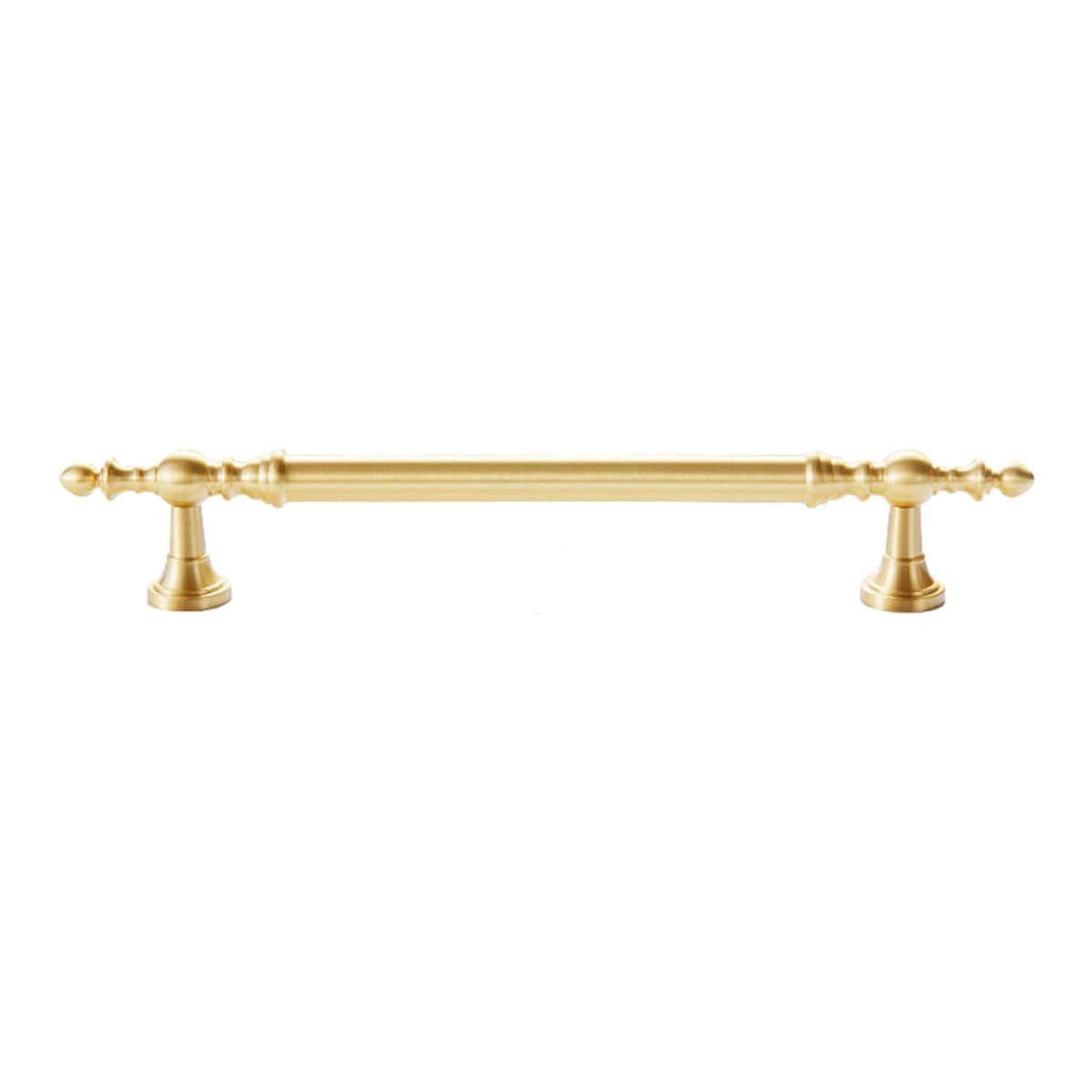 Copper Wardrobe Door Handle with Turned Ends - 160mm