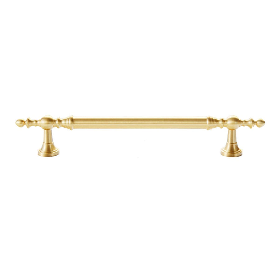 Copper Wardrobe Door Handle with Turned Ends - 160mm