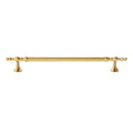 Copper Wardrobe Door Handle with Turned Ends - 224mm