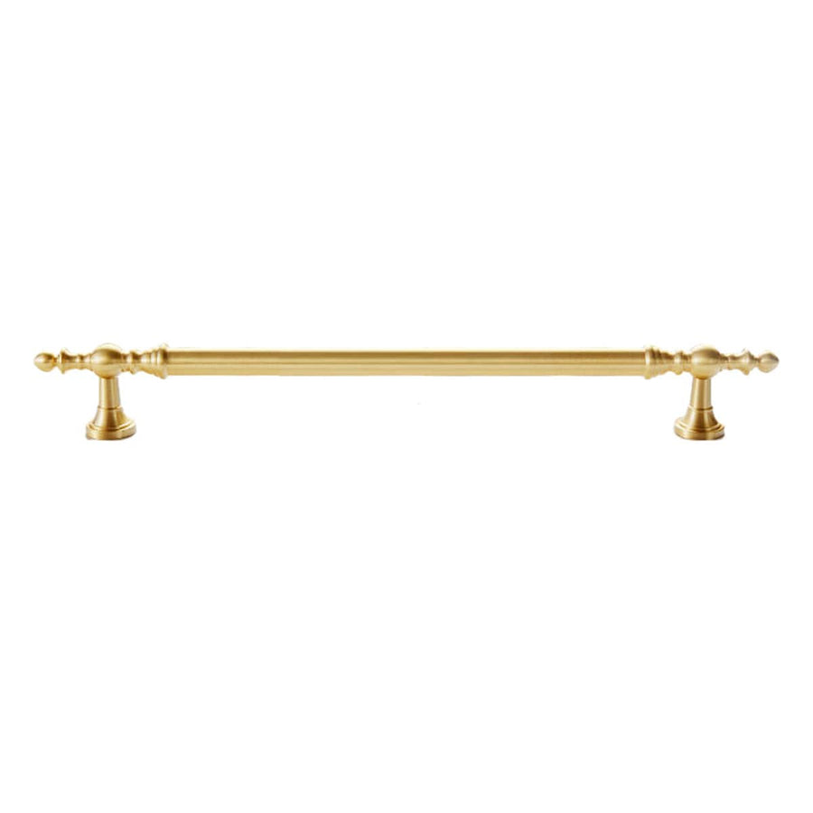 Copper Wardrobe Door Handle with Turned Ends - 224mm
