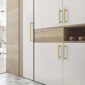 Copper Wardrobe Door Handle with Turned Ends - 224mm - view 5
