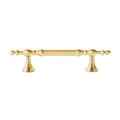 Copper Wardrobe Door Handle with Turned Ends - 96mm
