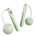 Cordless Weighted Jump Rope with Digital Counter - Mint Green