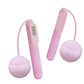 Cordless Weighted Jump Rope with Digital Counter - Pink