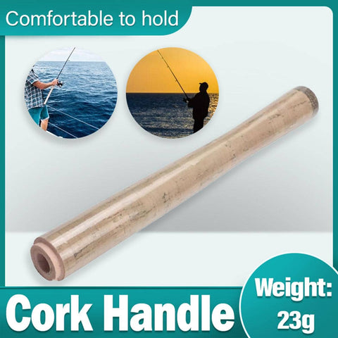 Cork Fishing Rod Handle Grip, 25 cm Replacement for DIY Rods