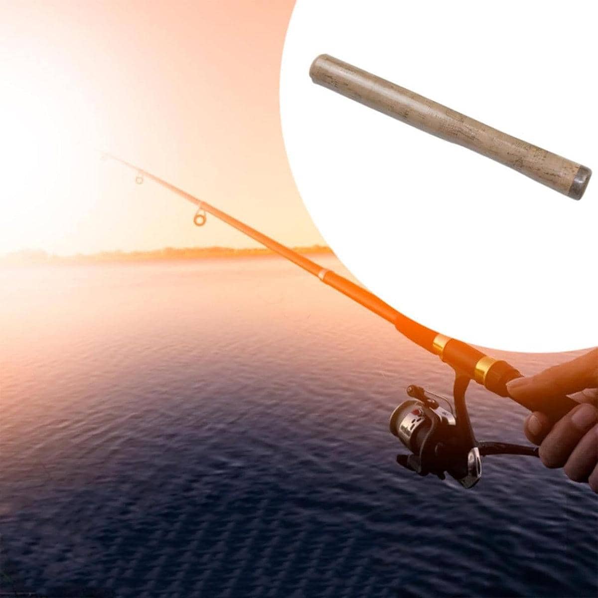 Cork Fishing Rod Handle Grip, 25 cm Replacement for DIY Rods - view 4