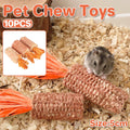 Corn Cob Chew Toys for Hamsters and Small Animals - Pack of 10, 9 cm