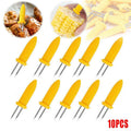 Corn Cob Holders with Stainless Steel Prongs, Set of 10
