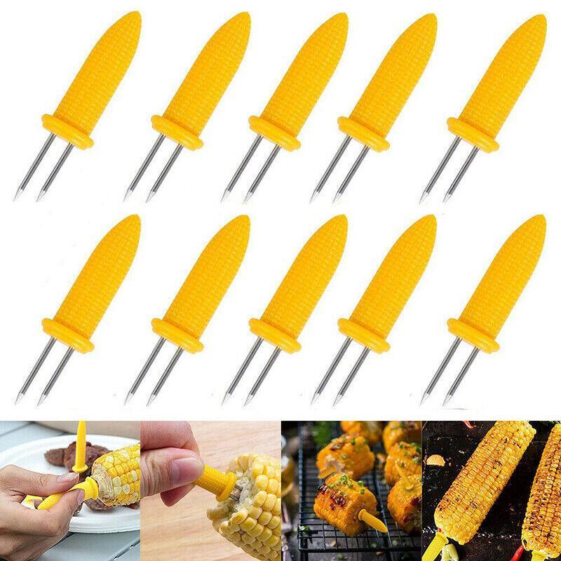 Corn Cob Holders with Stainless Steel Prongs, Set of 10 - view 4
