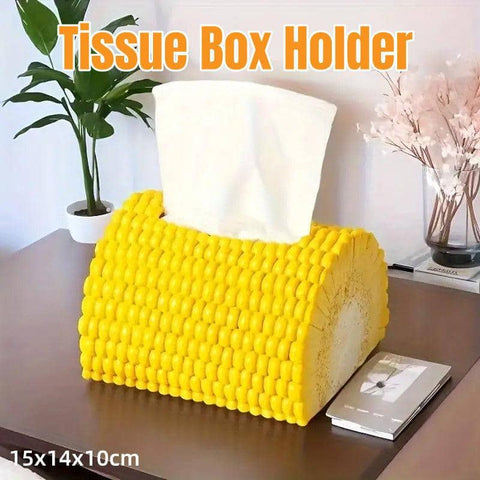 Corn Shape Tissue Box Decorative Napkin Holder for Home Office