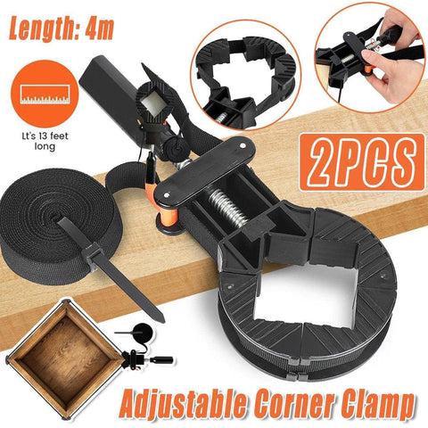 Corner Clamp Strap Band Clamps for Picture Framing and Woodworking, Pack of 2