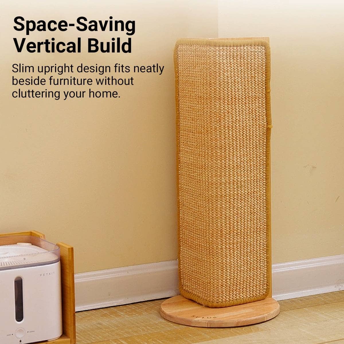 Corner Sisal Cat Scratching Post 52 cm with Wooden Base - view 5