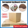 Corrugated Cardboard Packing Boxes, Pack of 20 - 145 x 85 x 105 mm - view 2