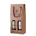 Corrugated Wine Gift Box with Rope Handles - Double Bottle