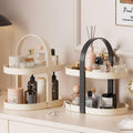 Cosmetics Organiser, Two-Tier Desktop Storage Rack - White - view 5