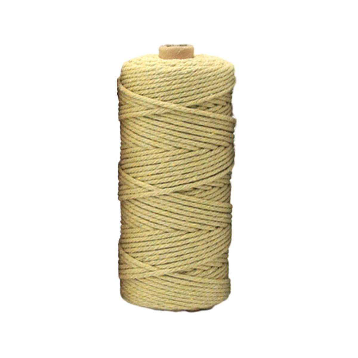 Cotton Macrame Cord 3mm, 100m Roll - Khaki