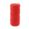 Cotton Macrame Cord 3mm, 100m Roll - Red