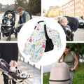 Cotton Muslin Stroller and Carrier Cover - Boho Rainbow Print - view 5