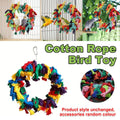 Cotton Rope Ring Bird Chew Toy, Parrot Swing and Cage Play Perch, 30 cm