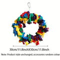 Cotton Rope Ring Bird Chew Toy, Parrot Swing and Cage Play Perch, 30 cm - view 3