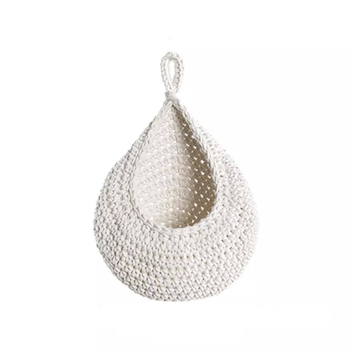 Cotton Rope Wall Hanging Basket - Large (28 x 21 cm)