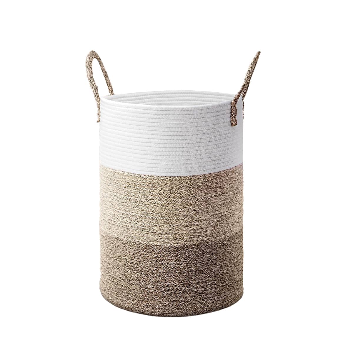 Cotton Rope Woven Storage Basket with Long Handles, 50 x 38 cm - view 2