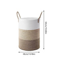 Cotton Rope Woven Storage Basket with Long Handles, 50 x 38 cm - view 3