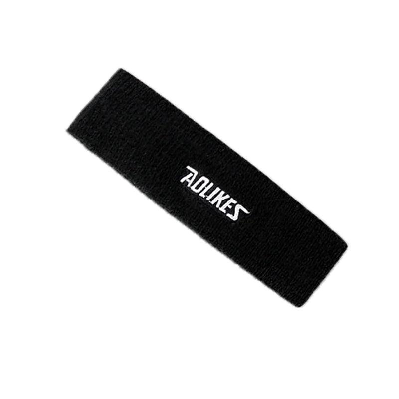 Cotton Sports Sweatband Headband for Gym and Yoga - Black