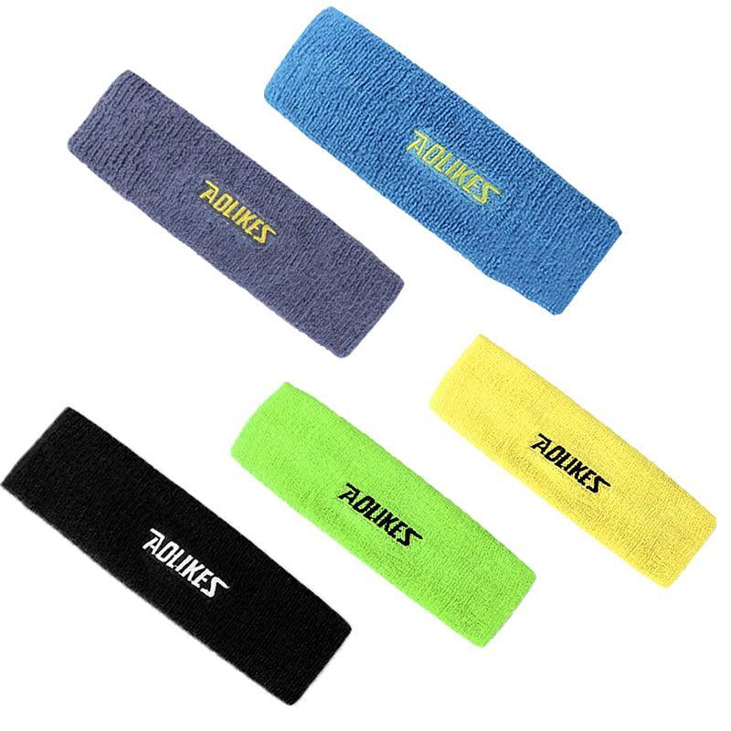 Cotton Sports Sweatband Headband for Gym and Yoga - Green - view 3