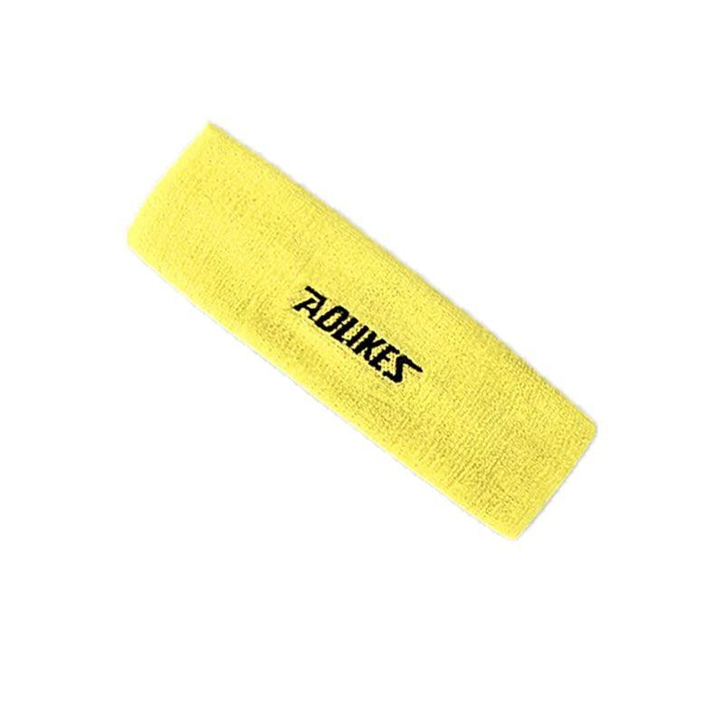 Cotton Sports Sweatband Headband for Gym and Yoga - Yellow