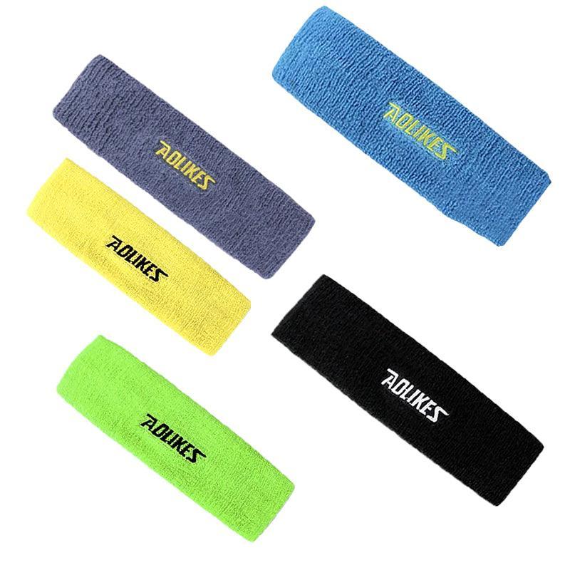 Cotton Sports Sweatband Headband for Gym and Yoga - Yellow - view 6