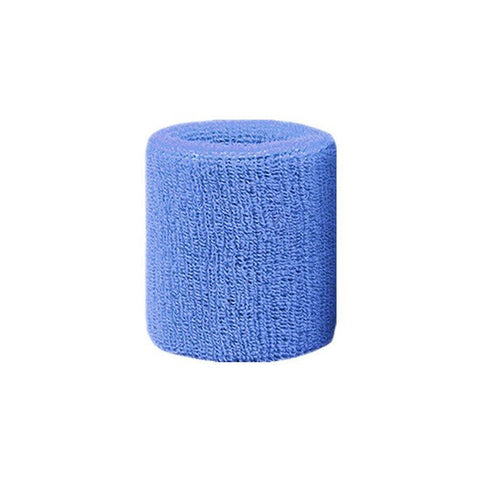 Cotton Sports Wristband Sweatband for Tennis, Gym and Yoga - Cornflower Blue