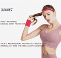 Cotton Sports Wristband Sweatband for Tennis, Gym and Yoga - Cornflower Blue - view 4