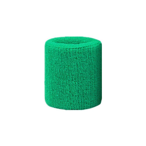 Cotton Sports Wristband Sweatband for Tennis, Gym and Yoga - Green