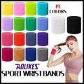 Cotton Sports Wristband Sweatband for Tennis, Gym and Yoga - Navy Blue - view 2