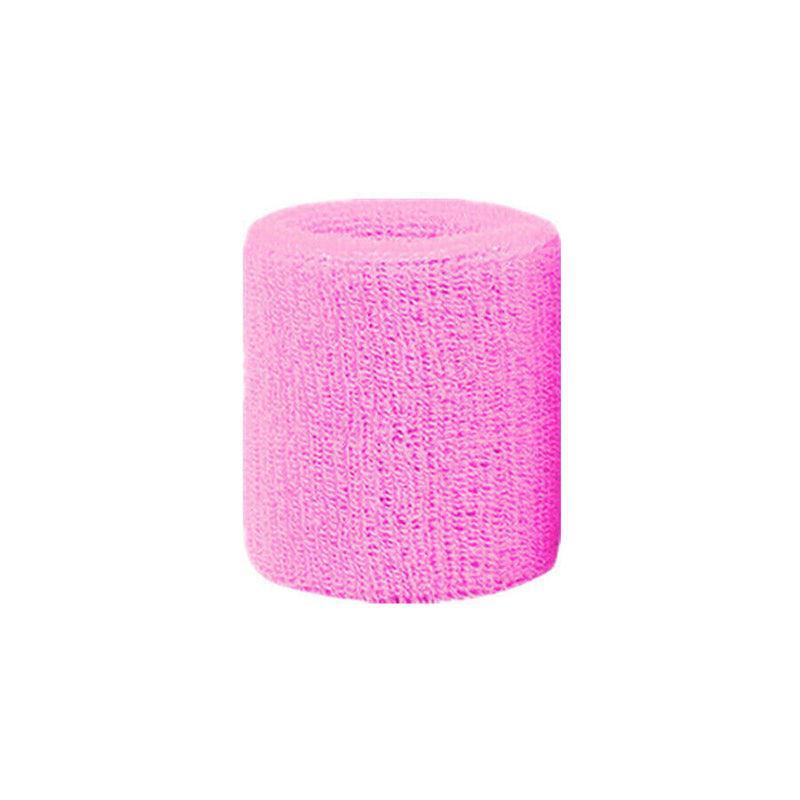 Cotton Sports Wristband Sweatband for Tennis, Gym and Yoga - Pink