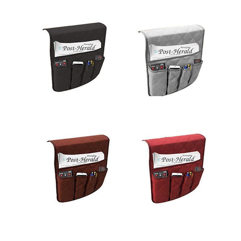 Couch Armrest Organiser with 5 Pockets - Black - view 3