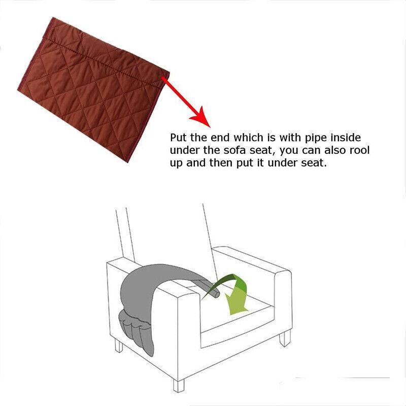 Couch Armrest Organiser with 5 Pockets - Black - view 5