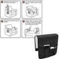Couch Armrest Organiser with 5 Pockets - Brown - view 4