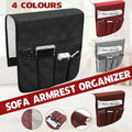 Couch Armrest Organiser with 5 Pockets - Red - view 2