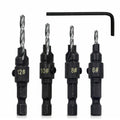Countersink Drill Bit Set, 4 Pack - No. 6 to No. 12, Hex Shank - view 2